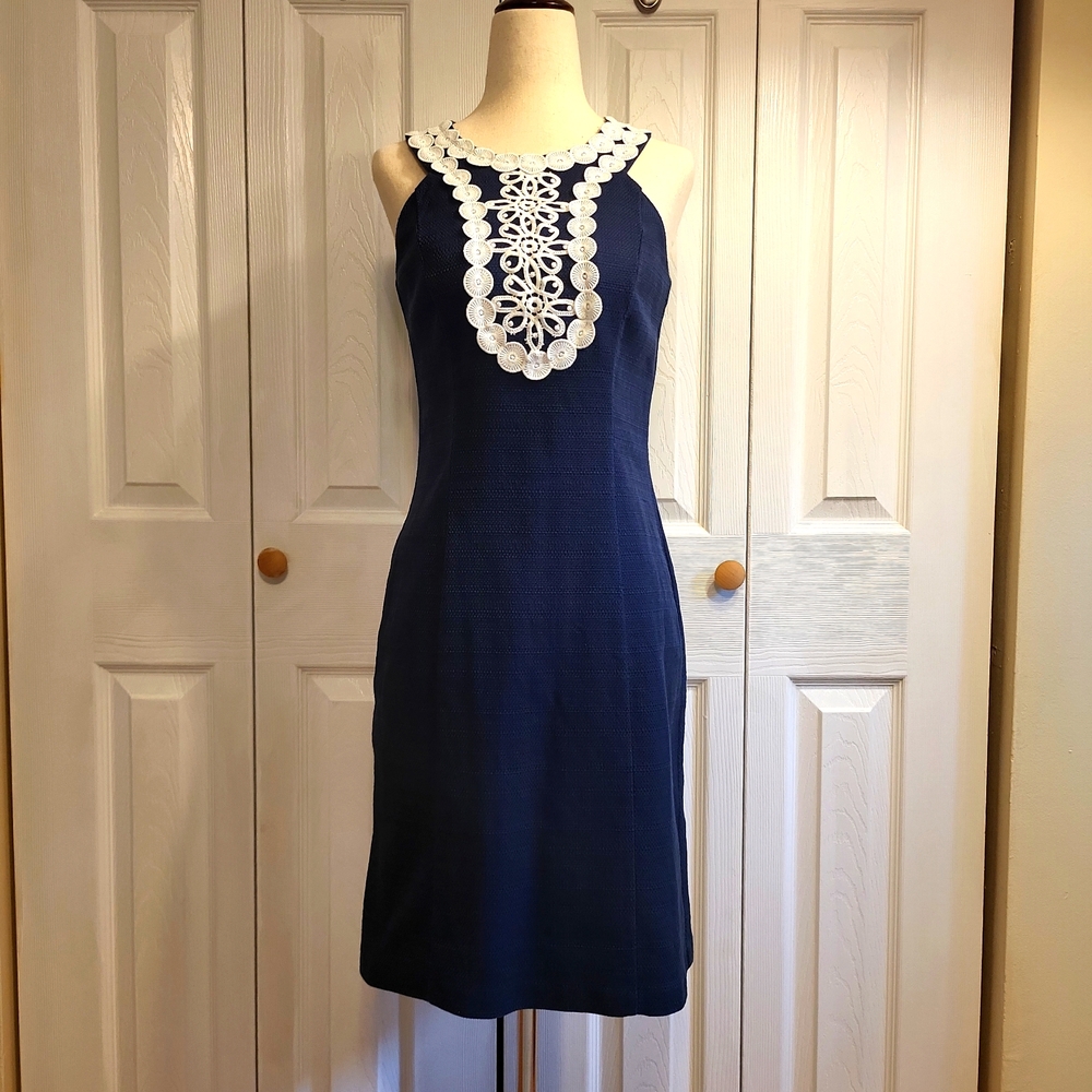 Navy Halter Dress